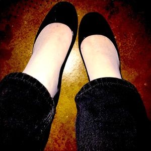 OKABASHI (Oka B) Brand Taylor jelly PVC flats in Licorice